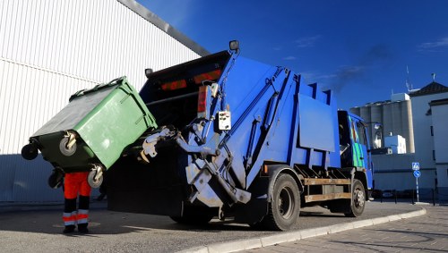Various types of business waste for recycling