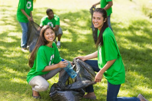 Professional waste removal service team