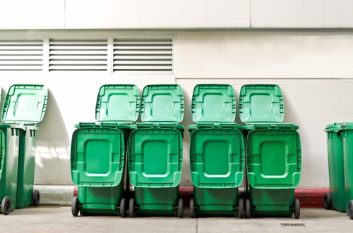 Office workers collaborating during a professional clearance service